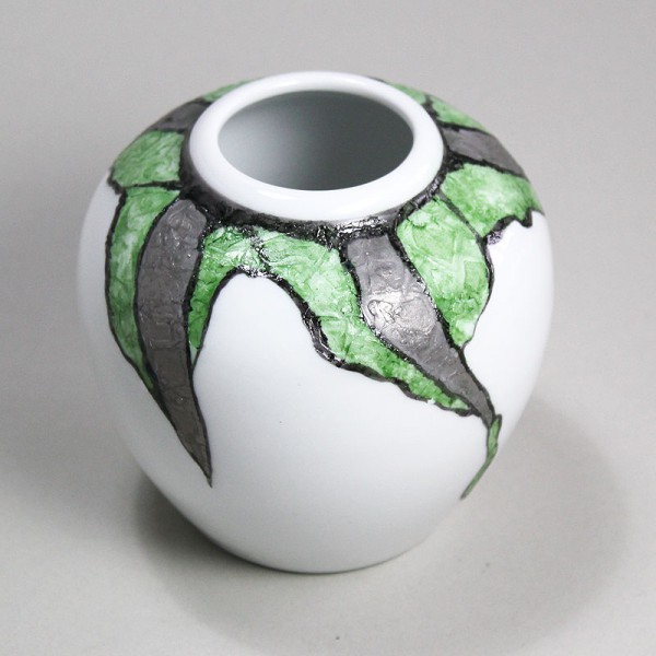 Vase grün Platin
