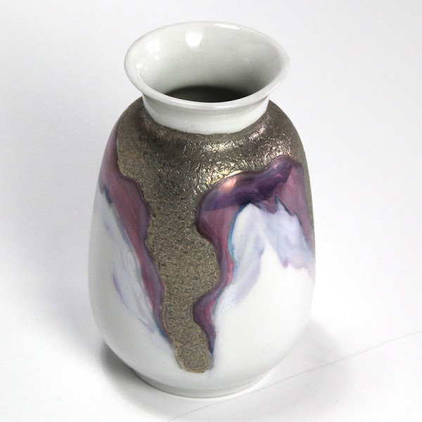 moderna Vase, mit Lüster Violett und Platin